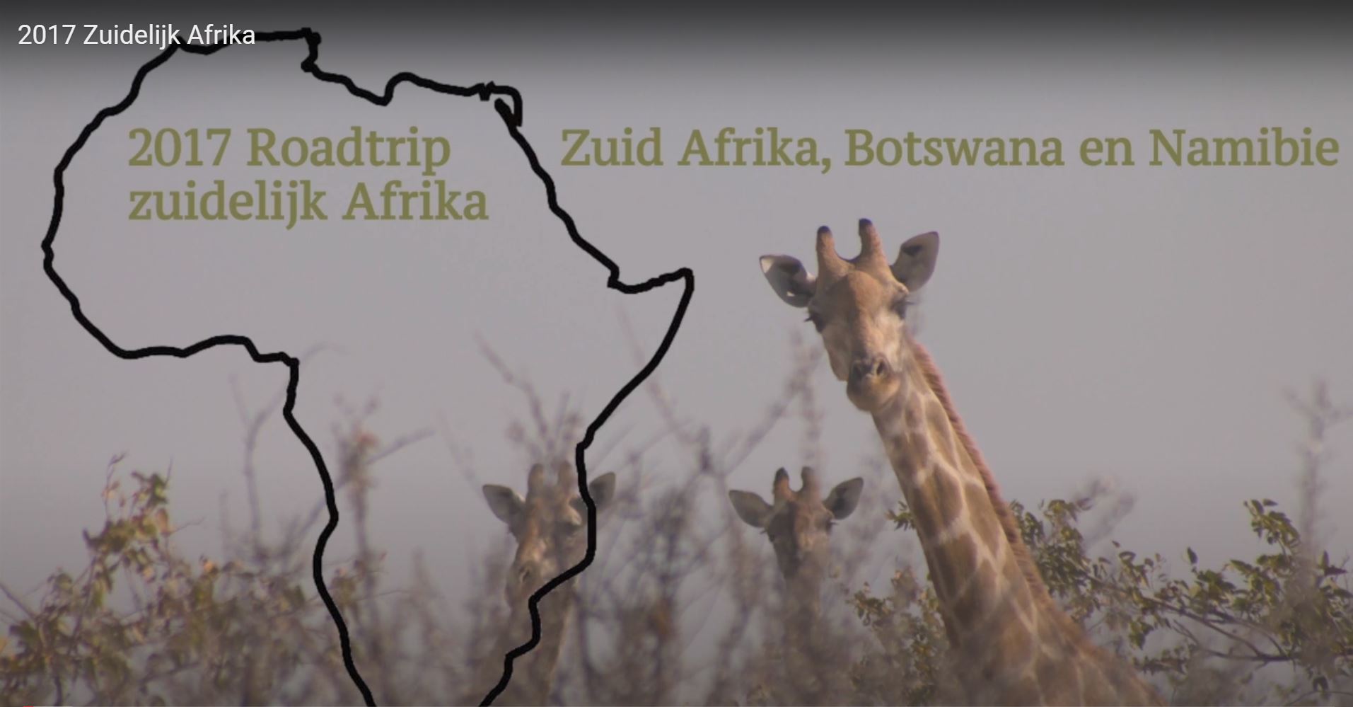 Videofilmpje over de vakantie naar Zuidelijk Afrika